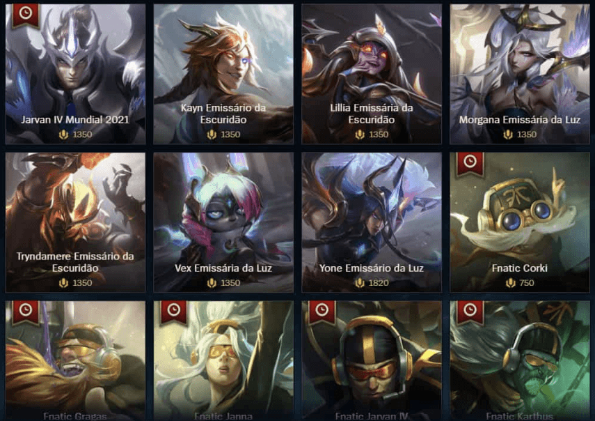 O deslumbrante universo das skins do LoL