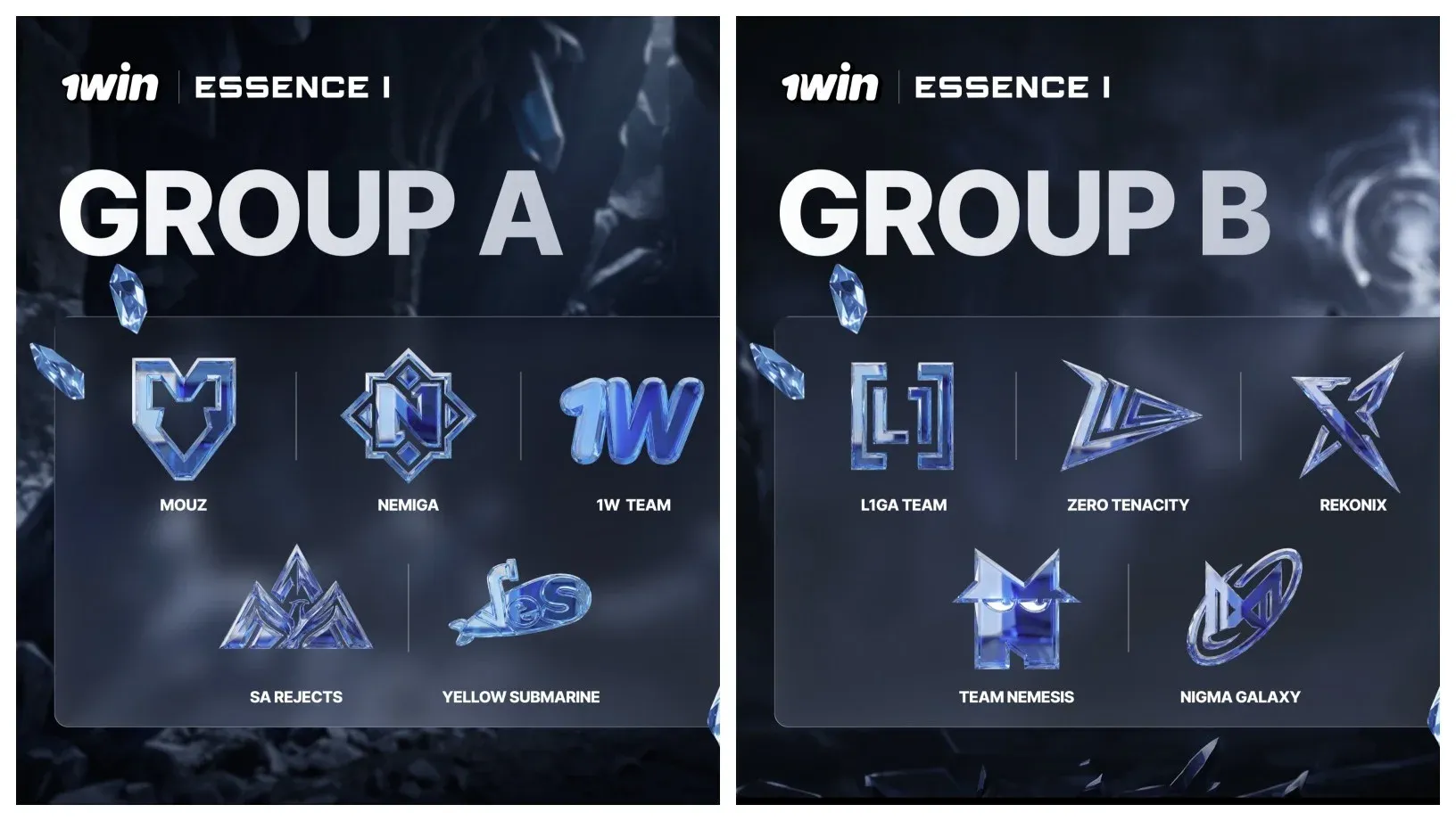 O Team Nemesis já foi sorteado no Grupo B do torneio e começa a jogar em breve.