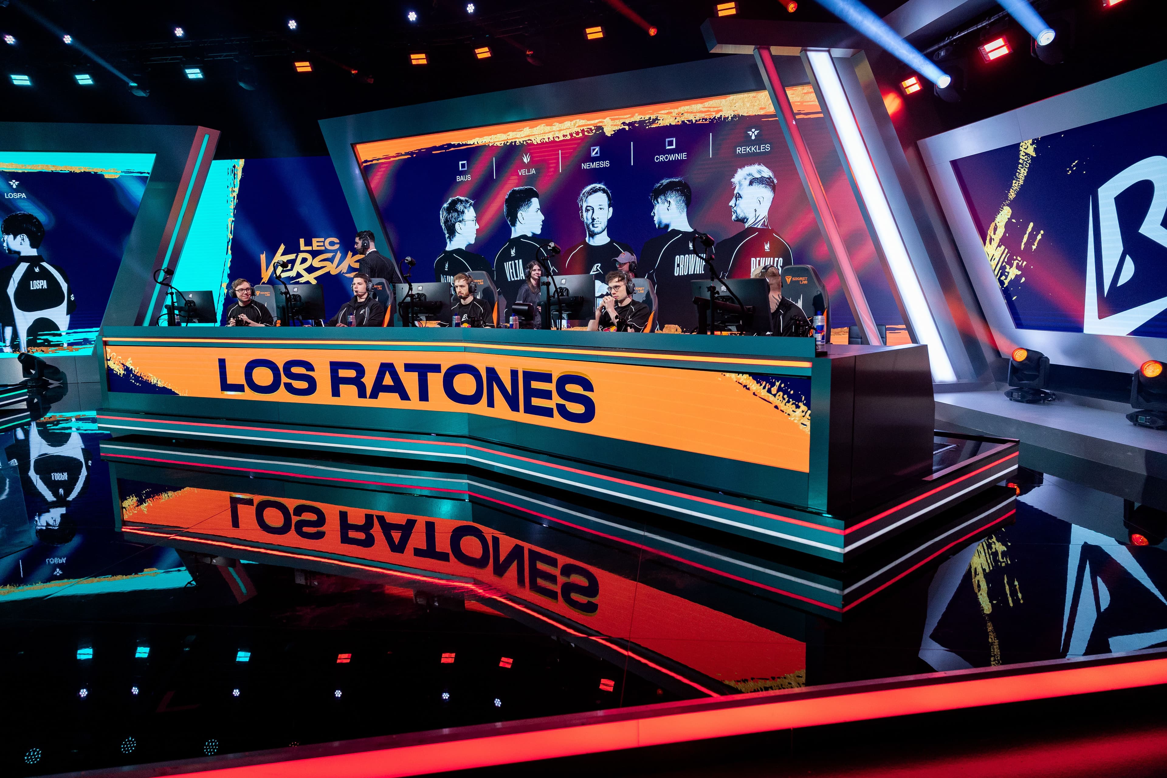 Los Ratones on stage during the 2026 LEC Versus regular season
