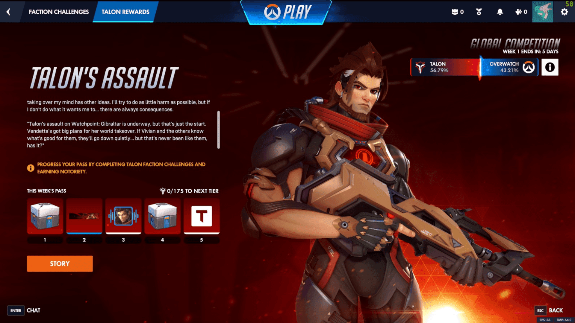 Recompensas da Talon no evento Conquista de Overwatch e passe do evento