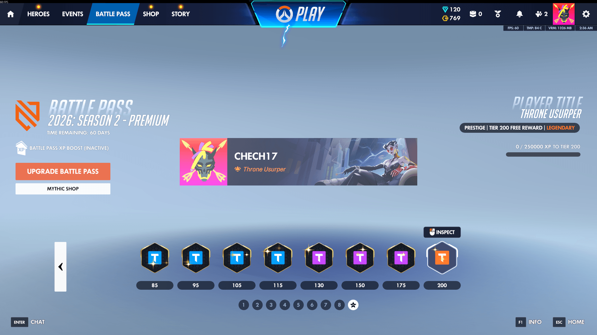 Overwatch Season 2 Battle Pass Bonus Tiers