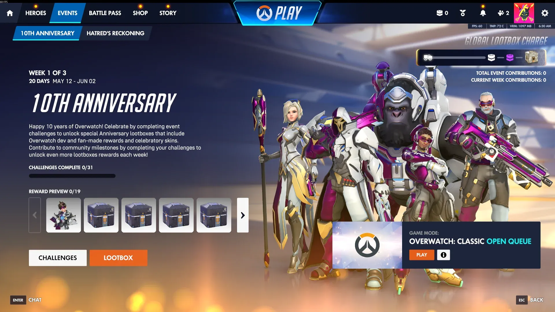 Blizzard Makes Changes to Overwatch Anniversary Event Challenges After Player Backlash