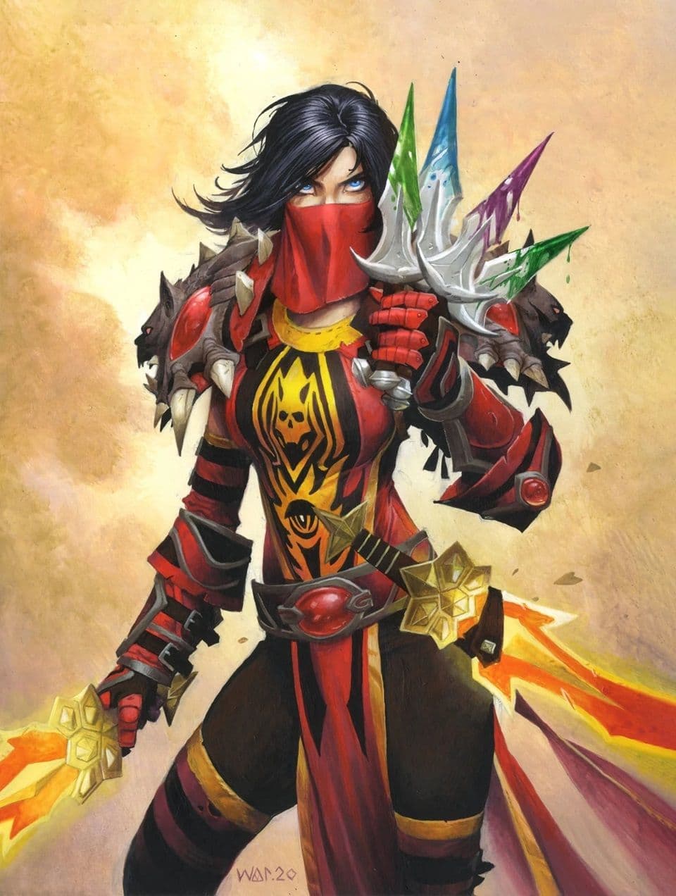 Vanessa the Ringleader card art from Escape from Violet Hold