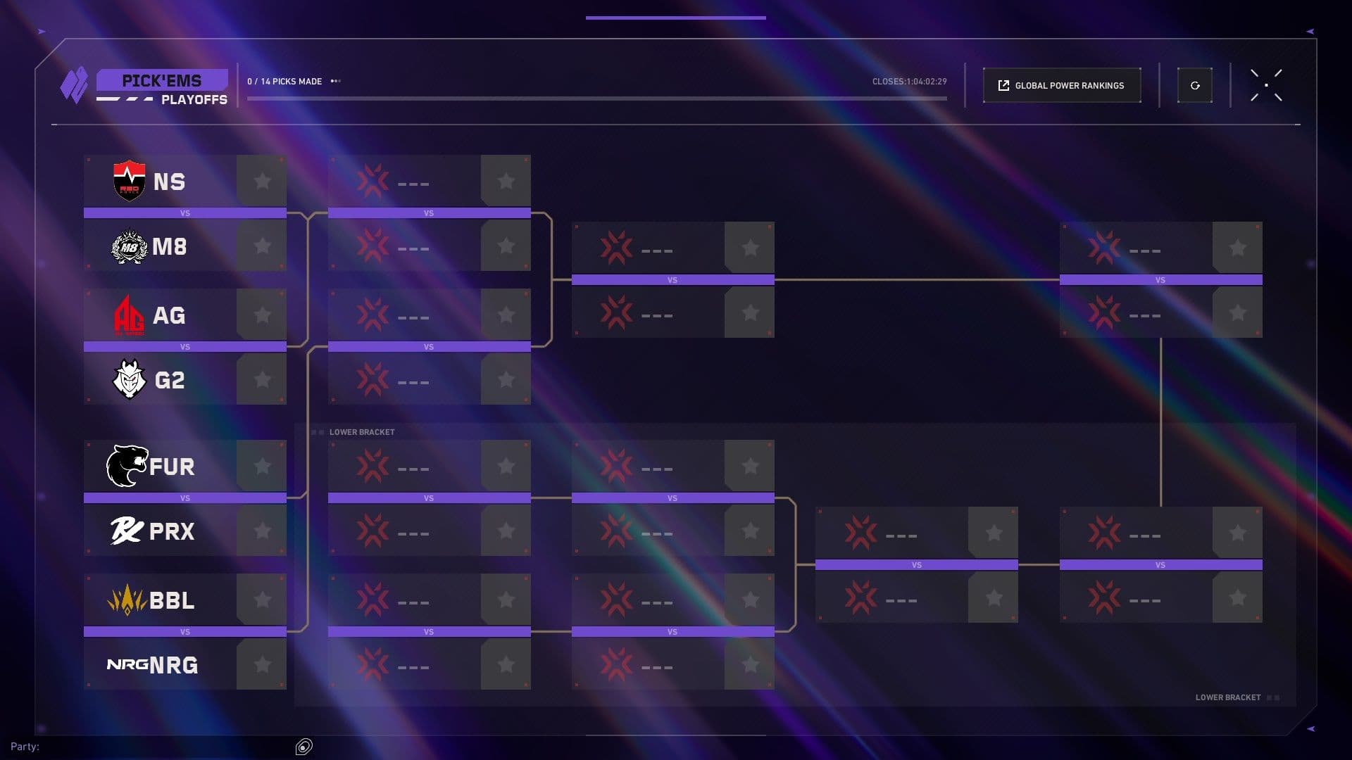 VALORANT Masters Santiago 2026 Playoffs Pick'Ems