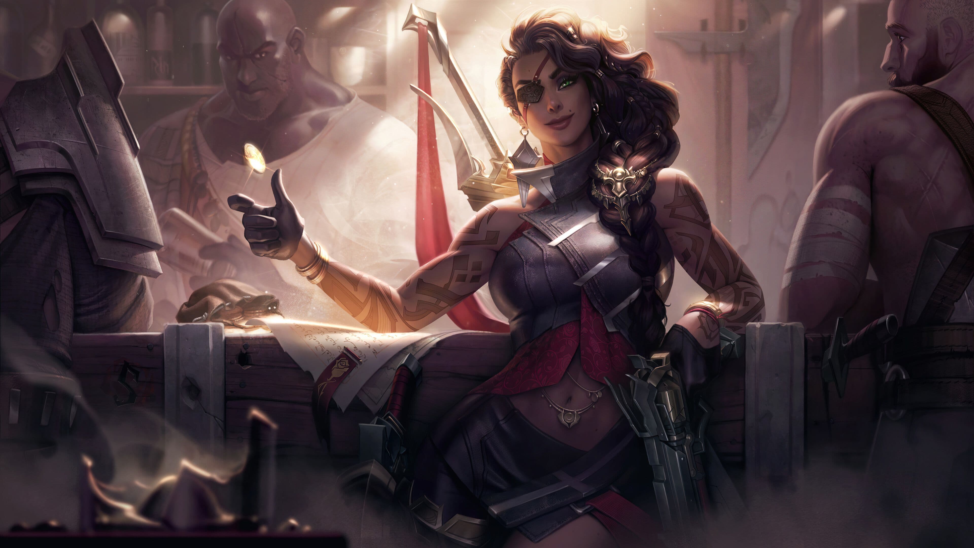Samira league of legends splash art