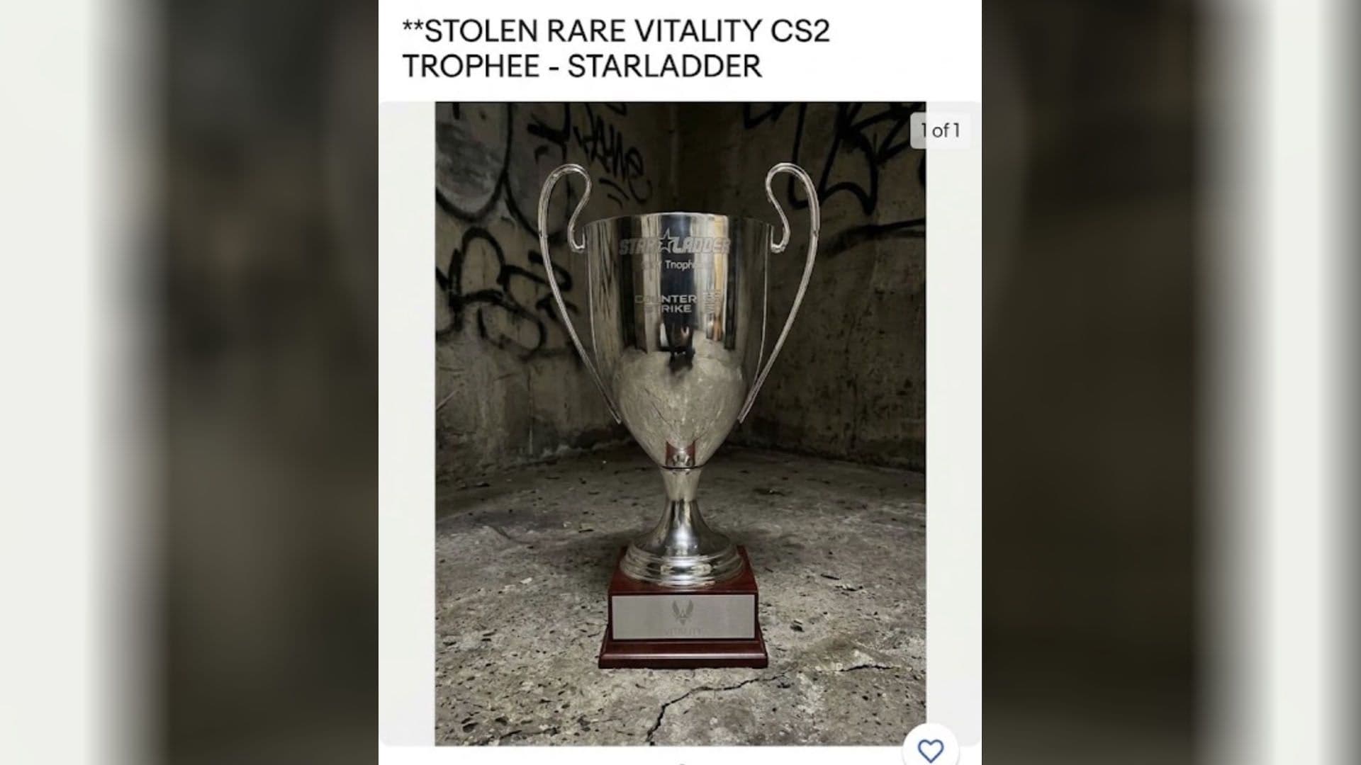 Stolen Vitality CS2 Trophy May Have Appeared on eBay