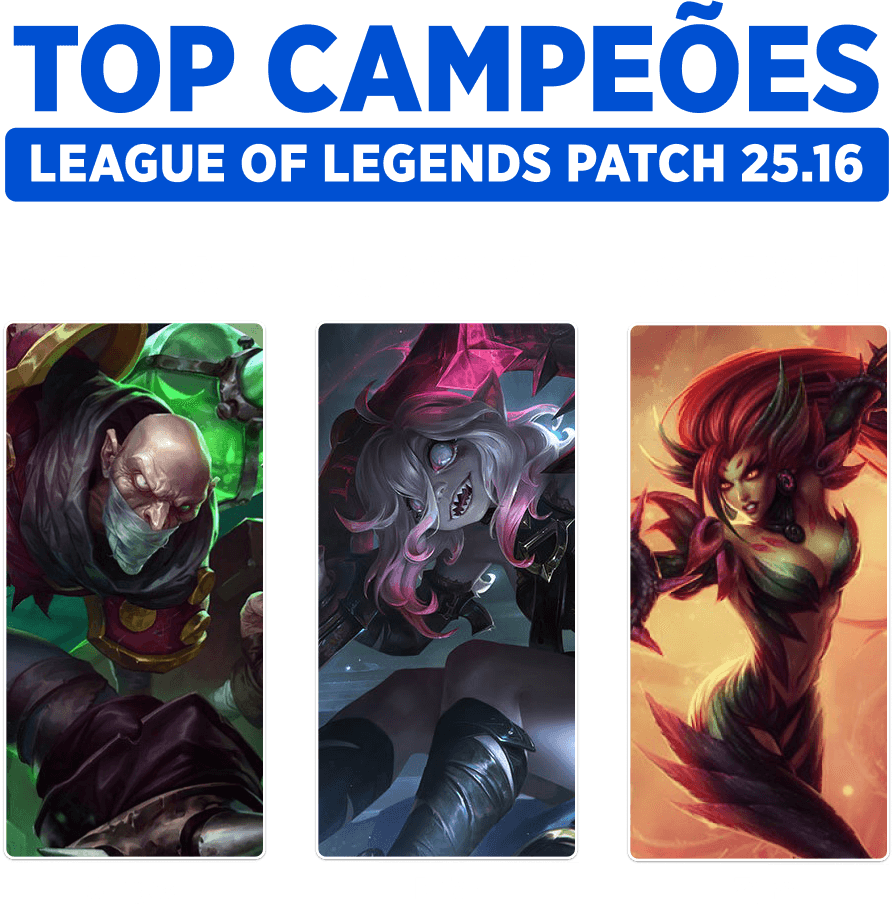 Os melhores Campeões para subir de rank no Patch 25.16 de League of Legends