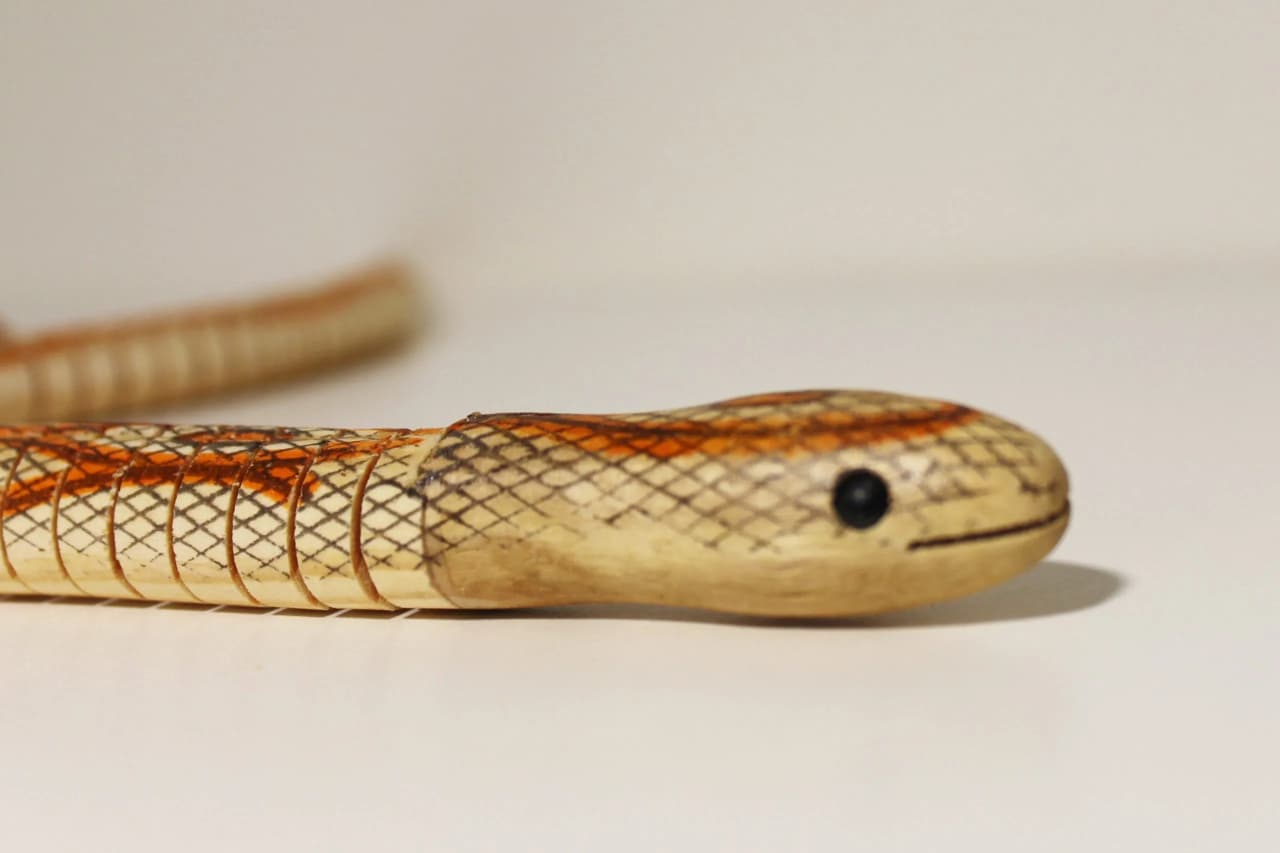 Aparentemente existe um brinquedo bem popular de uma cobra de madeira.