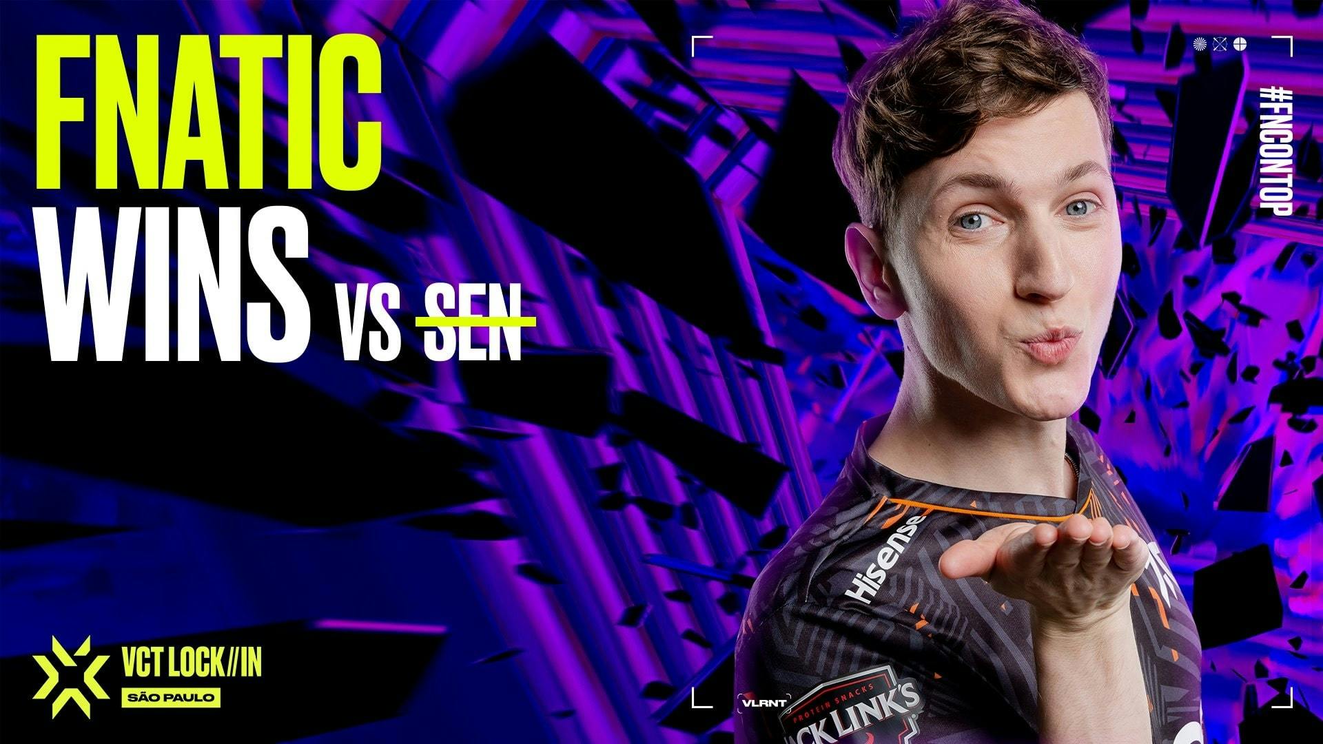 "SEN"t home Fnatic dominates Sentinels at the VCT LOCK//IN