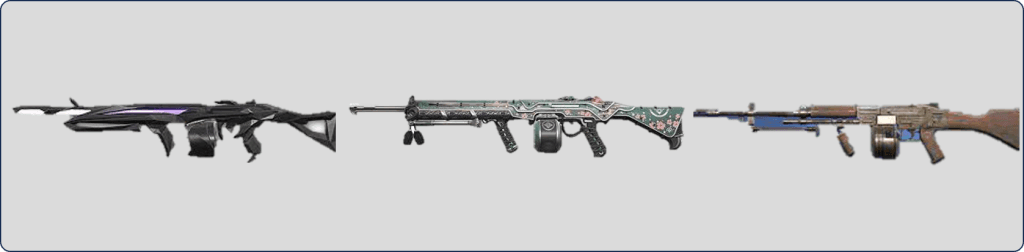 Seleção de skins icônicas do Ares da Strafe