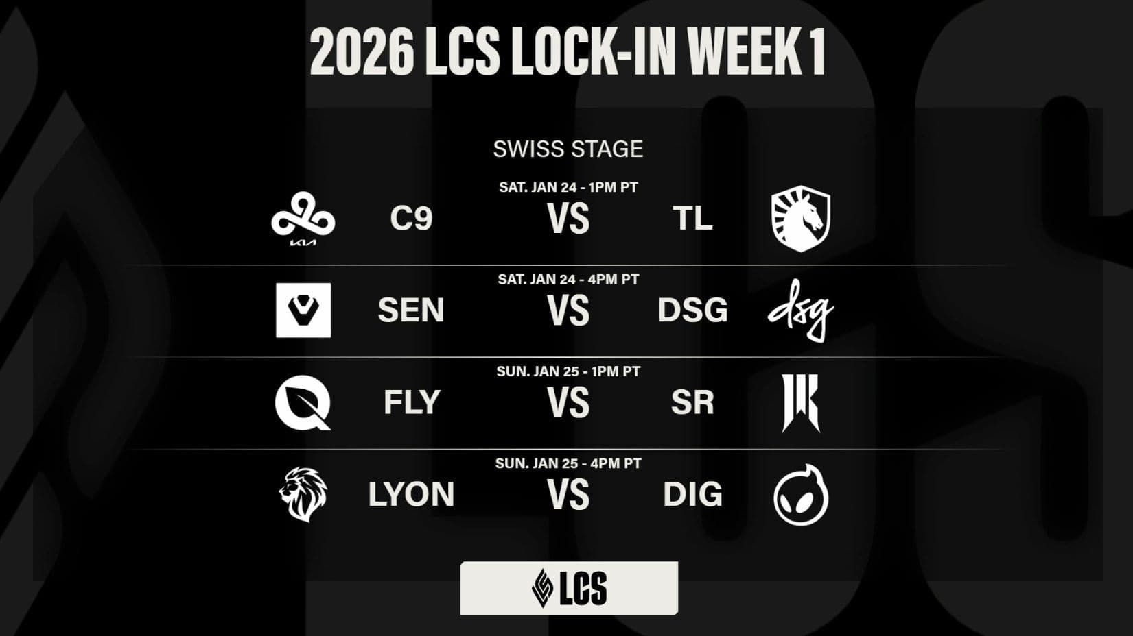 2026 LCS Lock-In Opening Matches