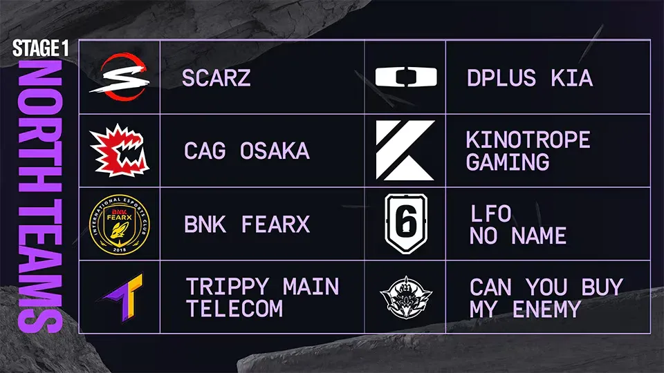 BLAST R6 2026 Stage 1 APL North teams (Image Source: BLAST/Ubisoft)
