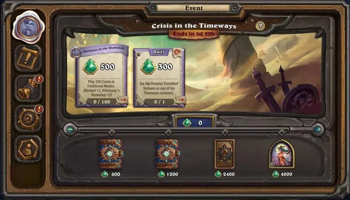 New Crisis in the Timeways Event Gives Hearthstone Players Packs, Cards and Skins