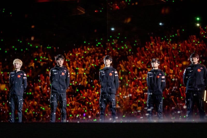 FPX win Worlds 2019. Credit: Colin Young-Wolff/Riot Games
