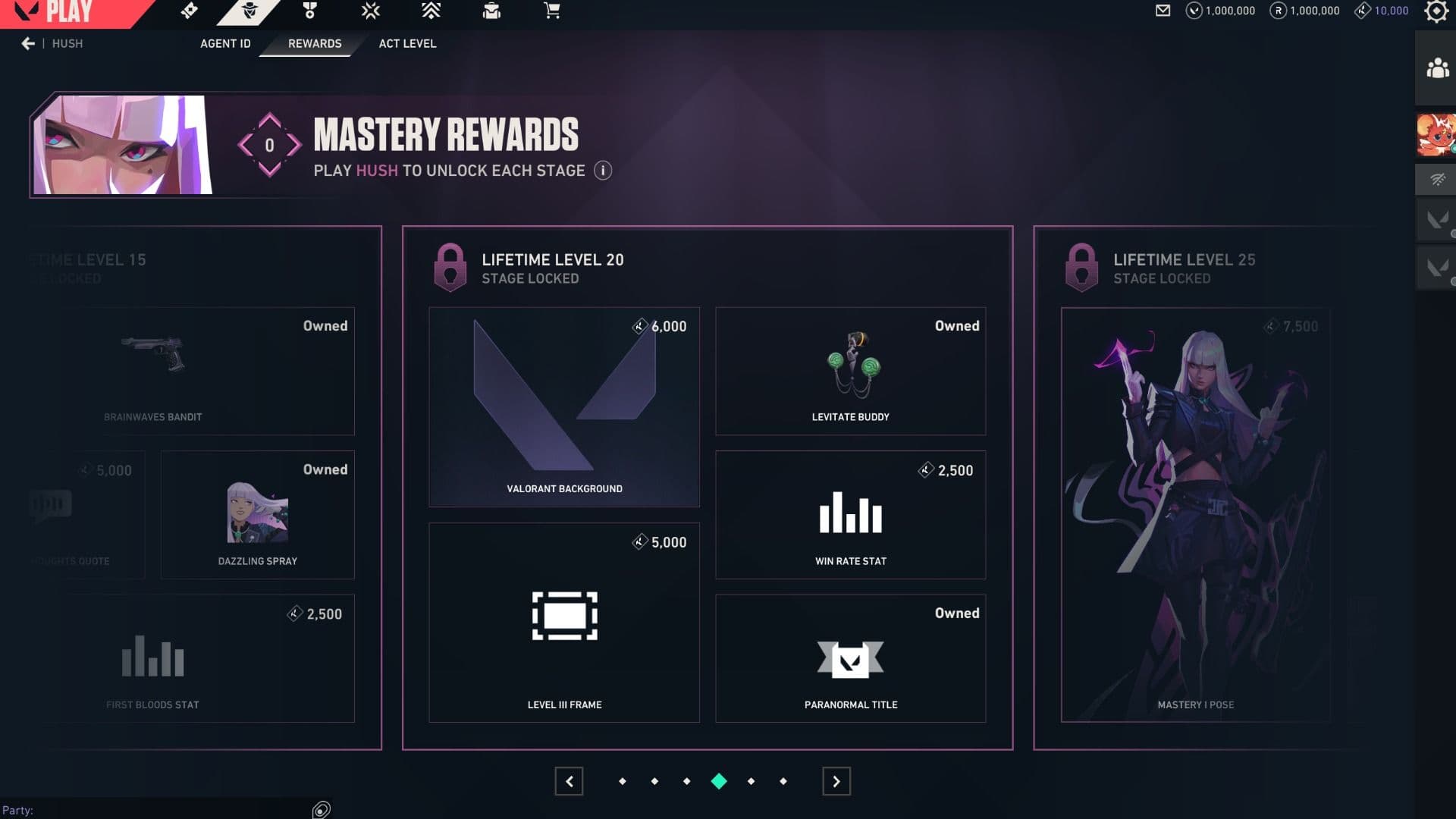 Hush Agenty Mastery Pass Level 20 (Photo by Strafe/Riot Games)