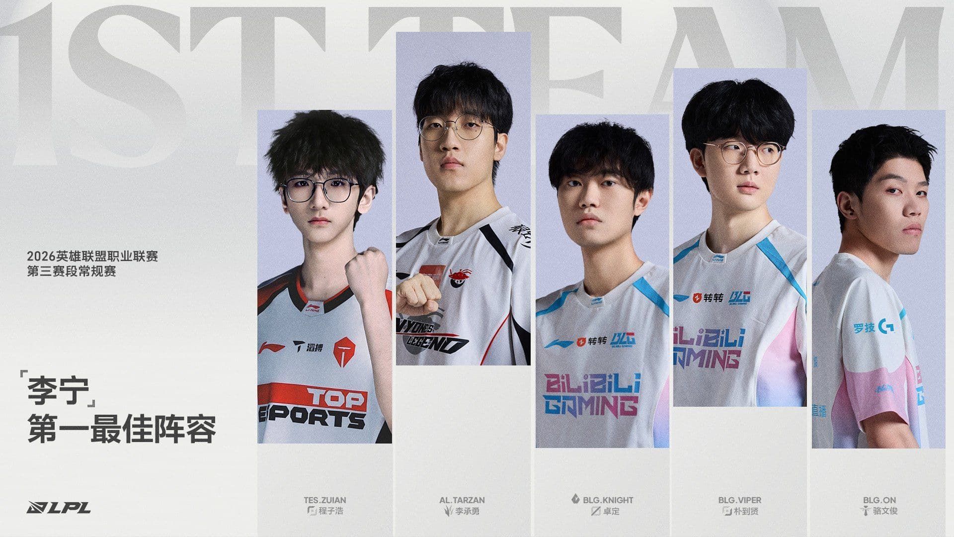 LPL 2026 Split 3 First Team (Photo by LPL)