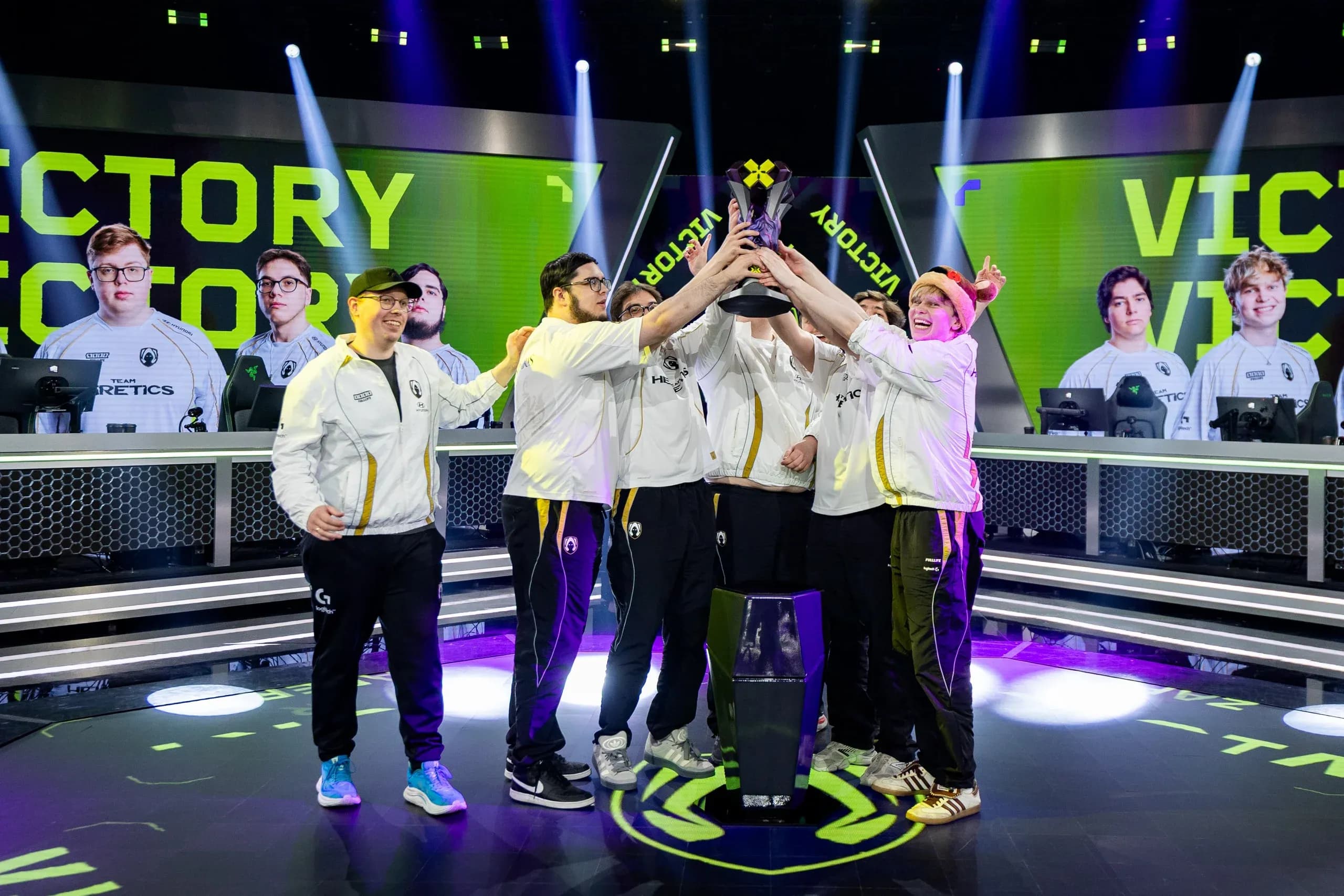 Team Heretics lifting their first VCT EMEA trophy (Image Source: Riot Games)