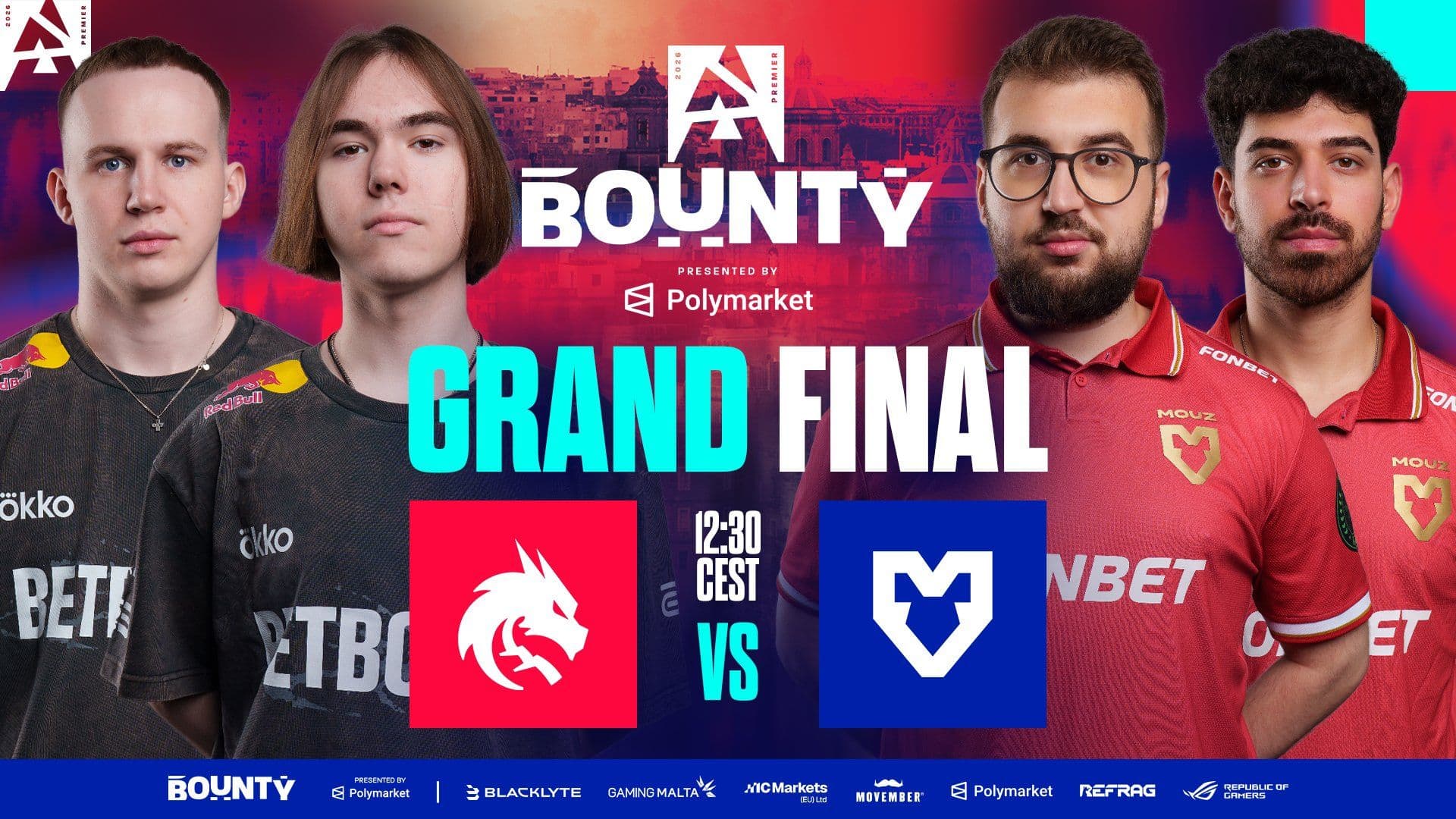 BLAST Bounty Summer 2026: Spirit e MOUZ Lutam pelo Título
