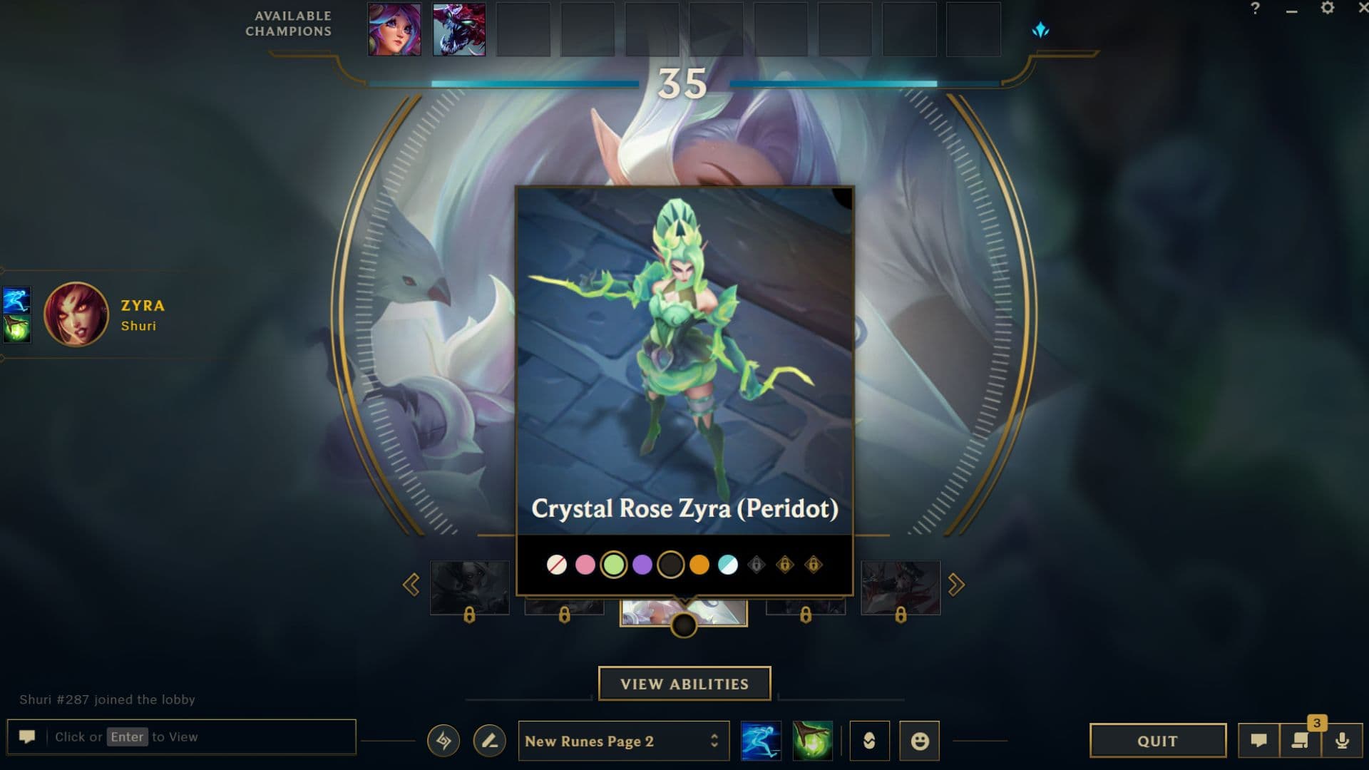 League of Legends chromas and skins