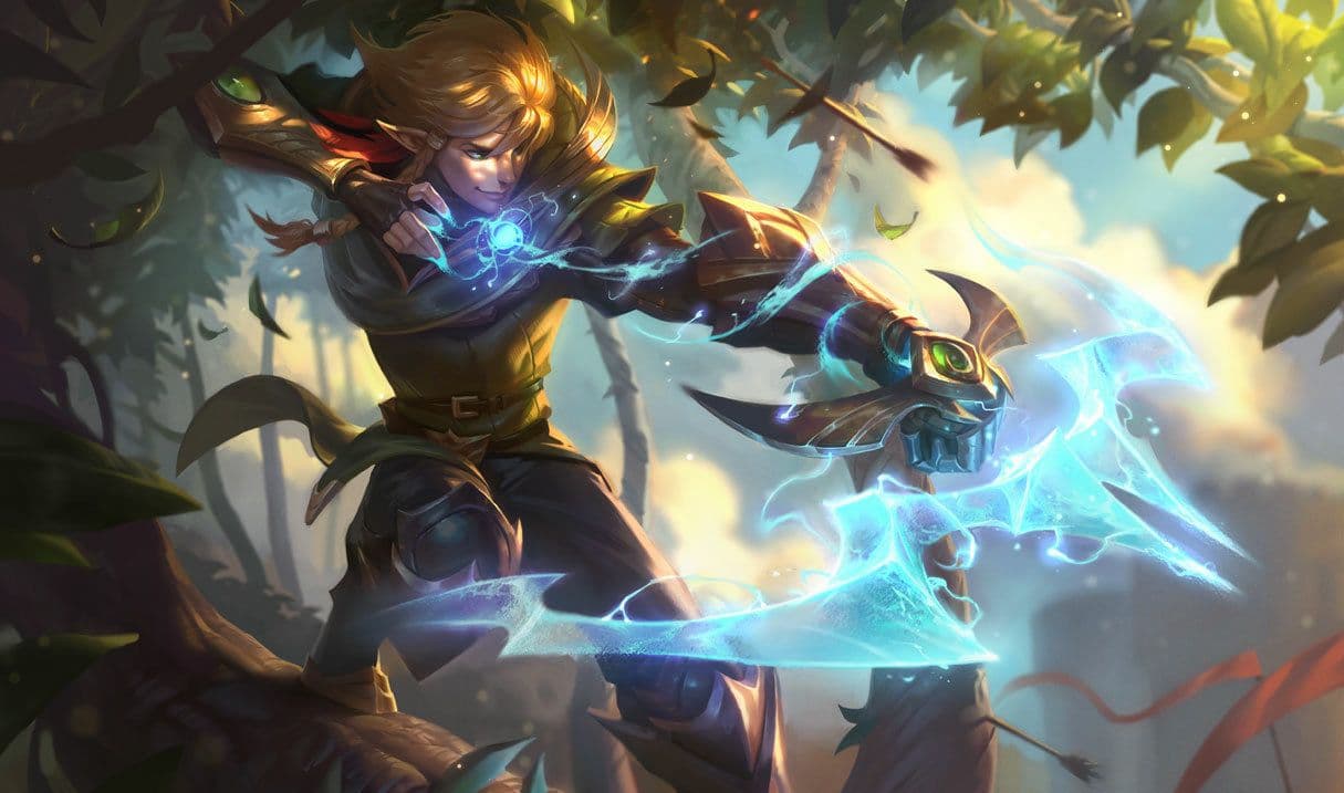 Ezreal's powerful blasts of energy constantly get him out of trouble during his journeys. Credit: Riot Games