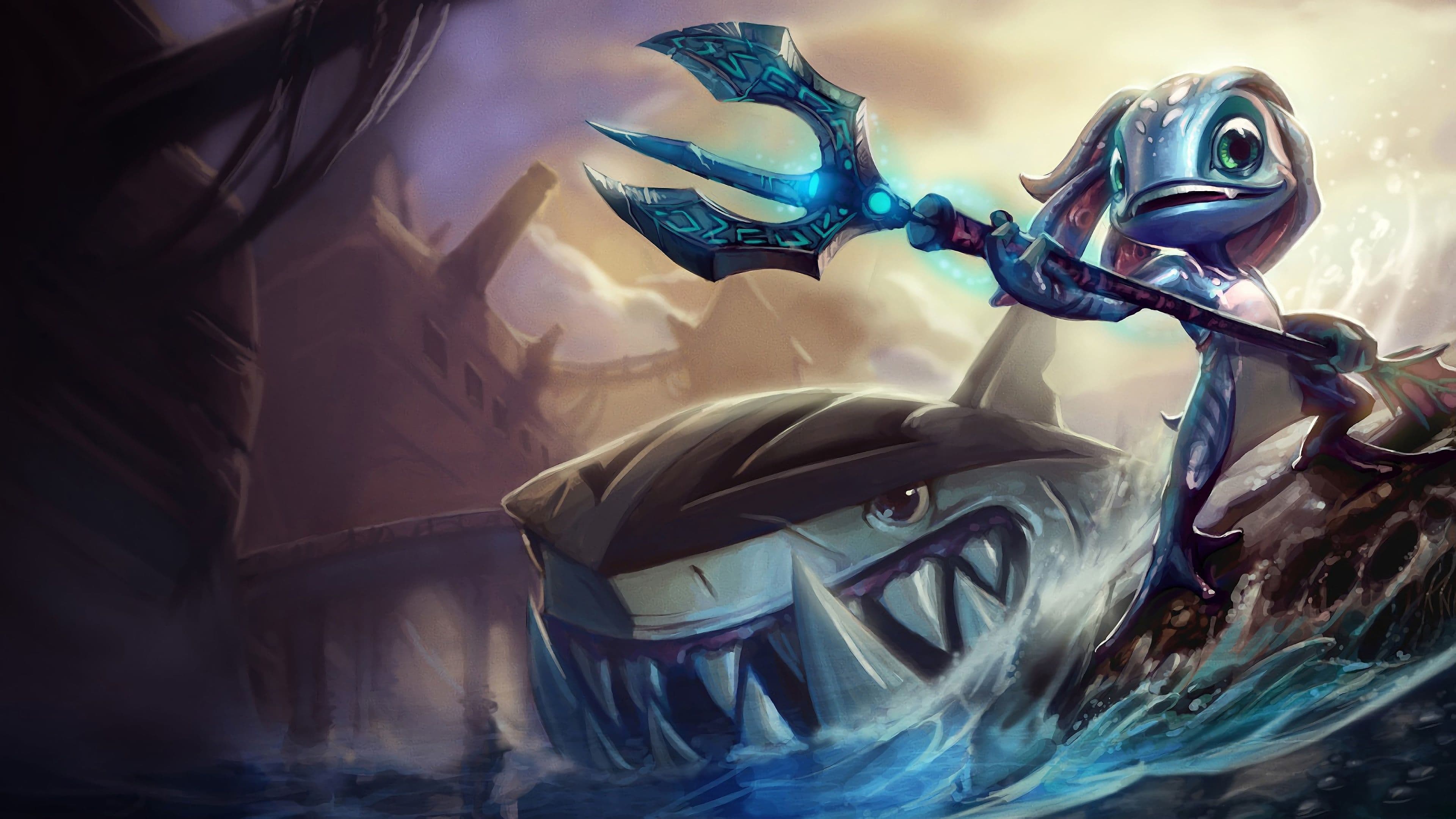 Fizz splash art in League of Legends