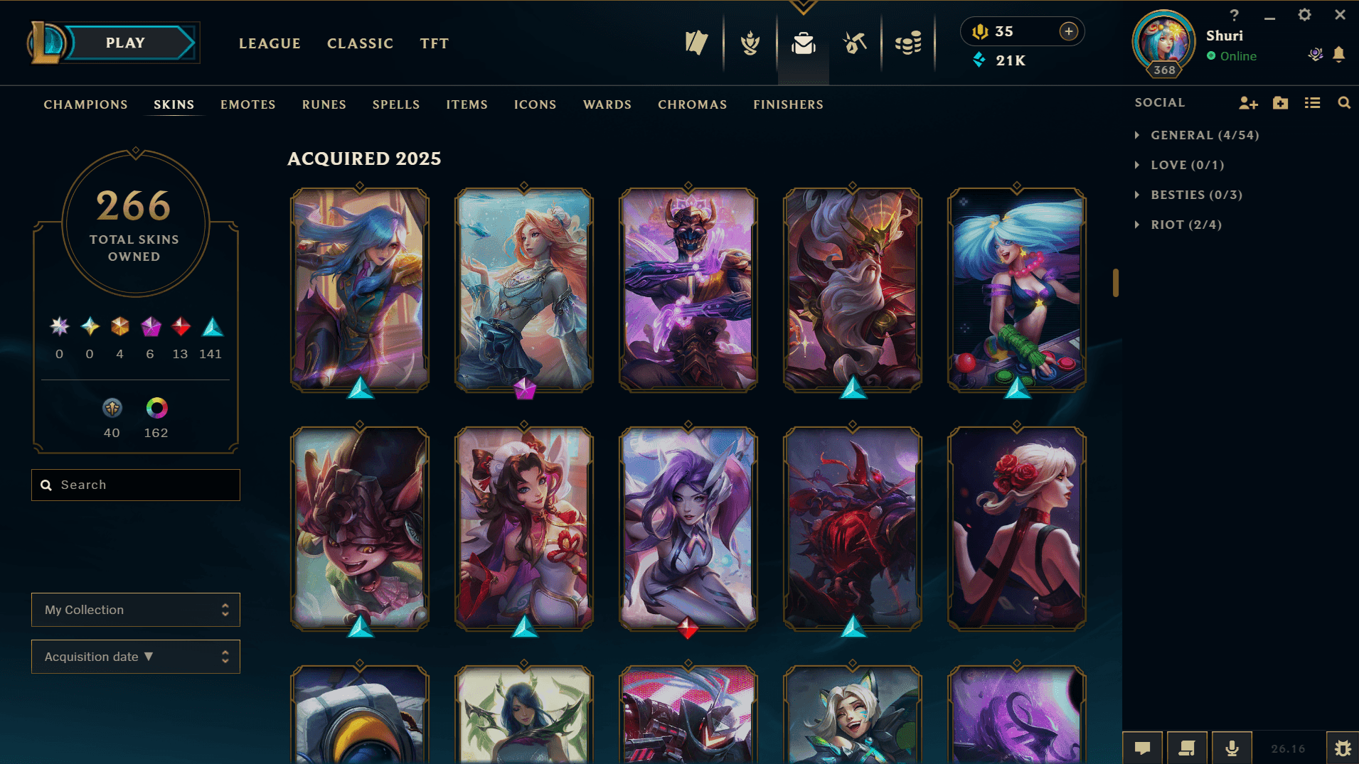 League of Legends skins rarity