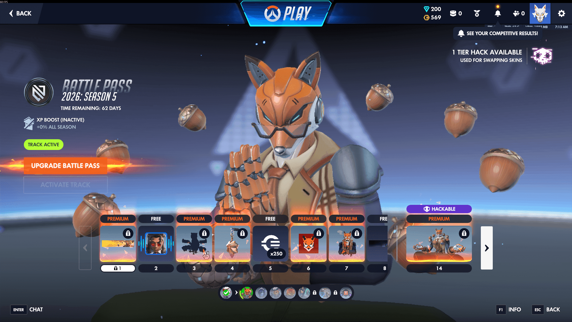 Overwatch Season 5 Battle Pass Track 1 (Credit: Blizzard)
