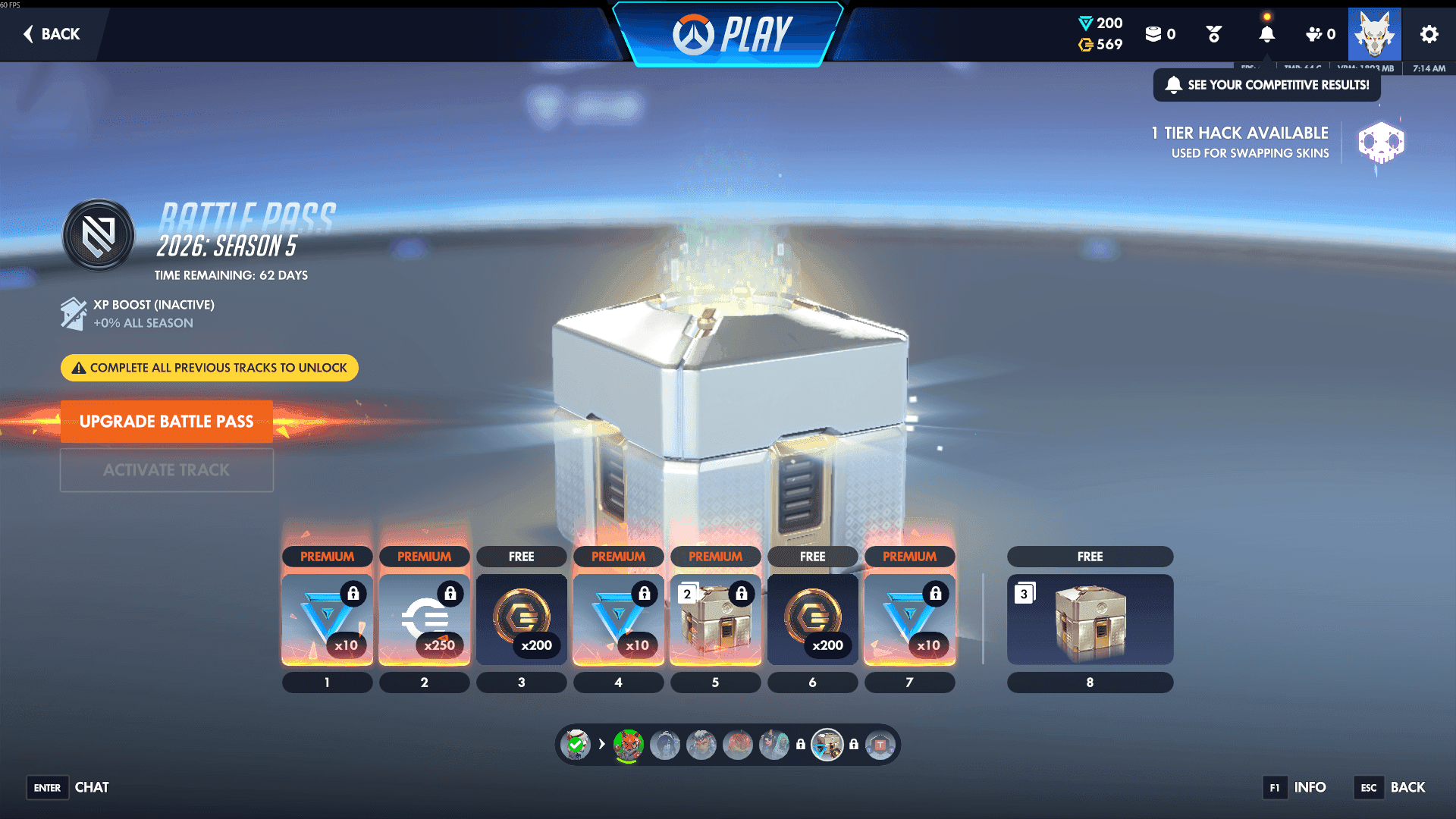 Overwatch Season 5 Battle Pass Prestige Track (Credit: Blizzard)