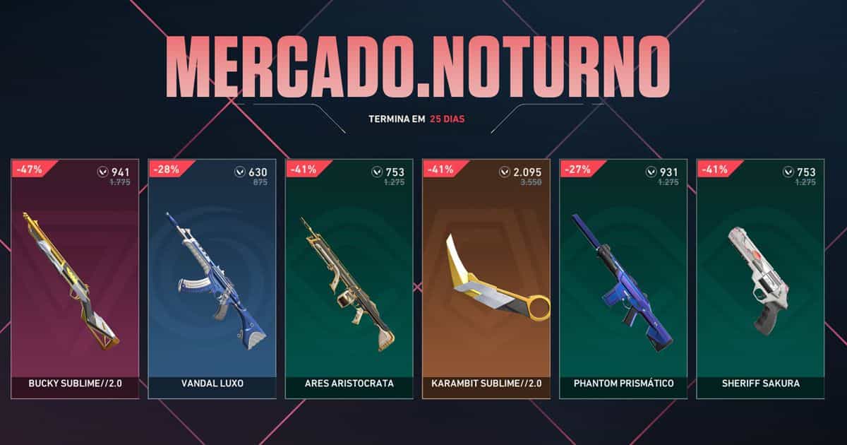 Mercado Noturno no VALORANT retornará no dia 22 de setembro