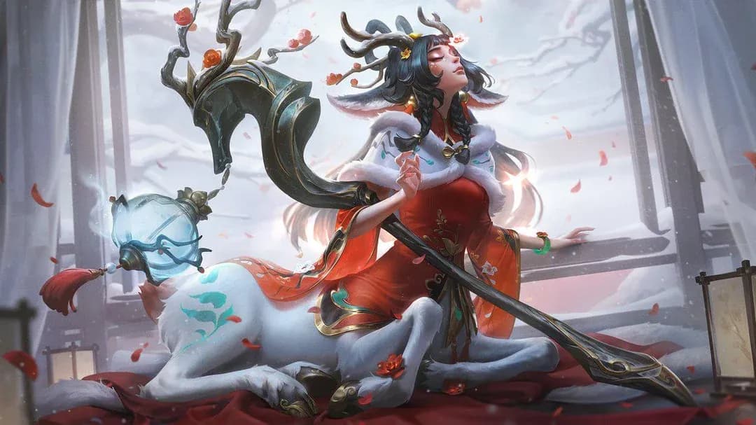 petals of spring lillia skin splash art in league of legends