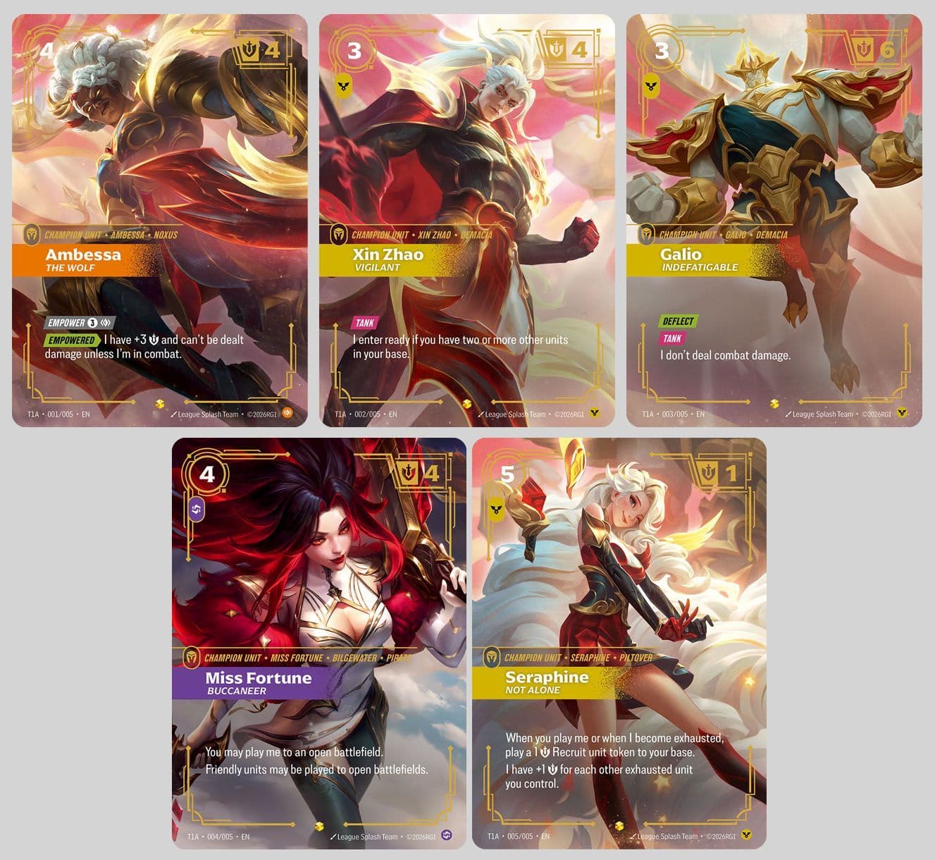 Riftbound x T1 2025 Worlds Champion Collection Player Edition cards