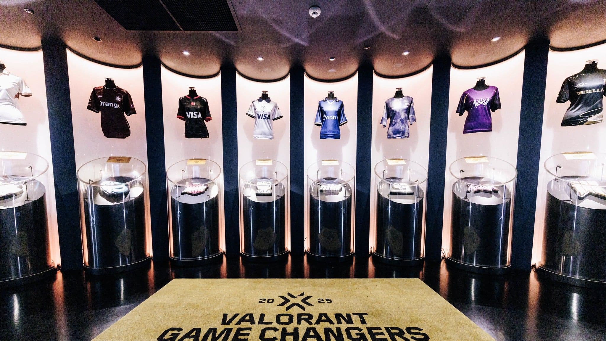 VALORANT Game Changers Championship 2025 team kits on display (Image Source: Christina Oh/Riot Games)