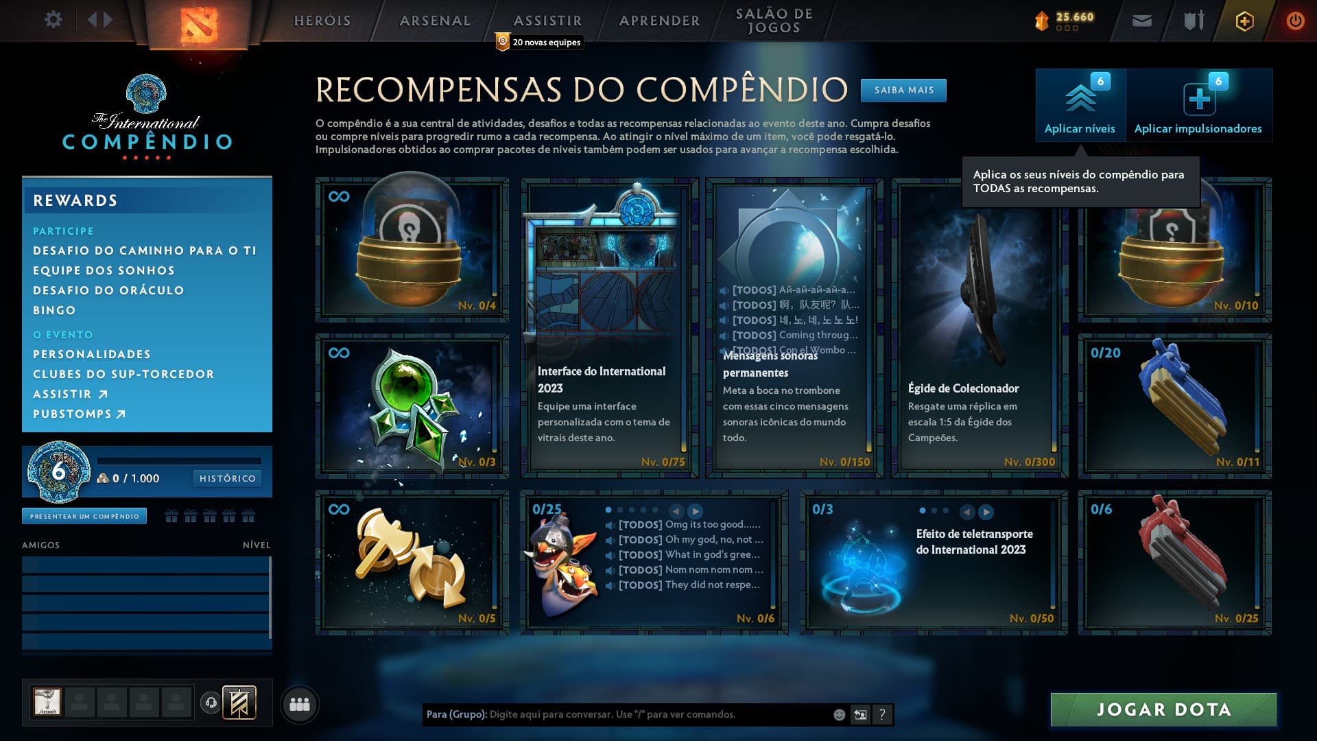 O bug acontecia no obtão de aplicar níveis.