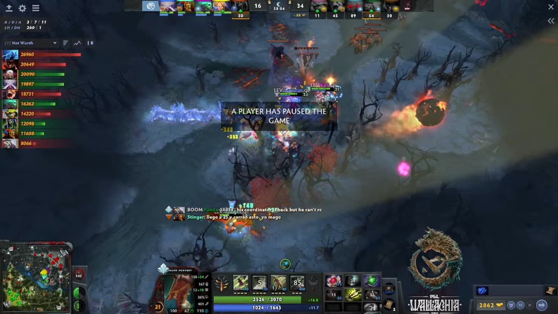 Imagem do momento em que a Leviatán tinha vantagem.