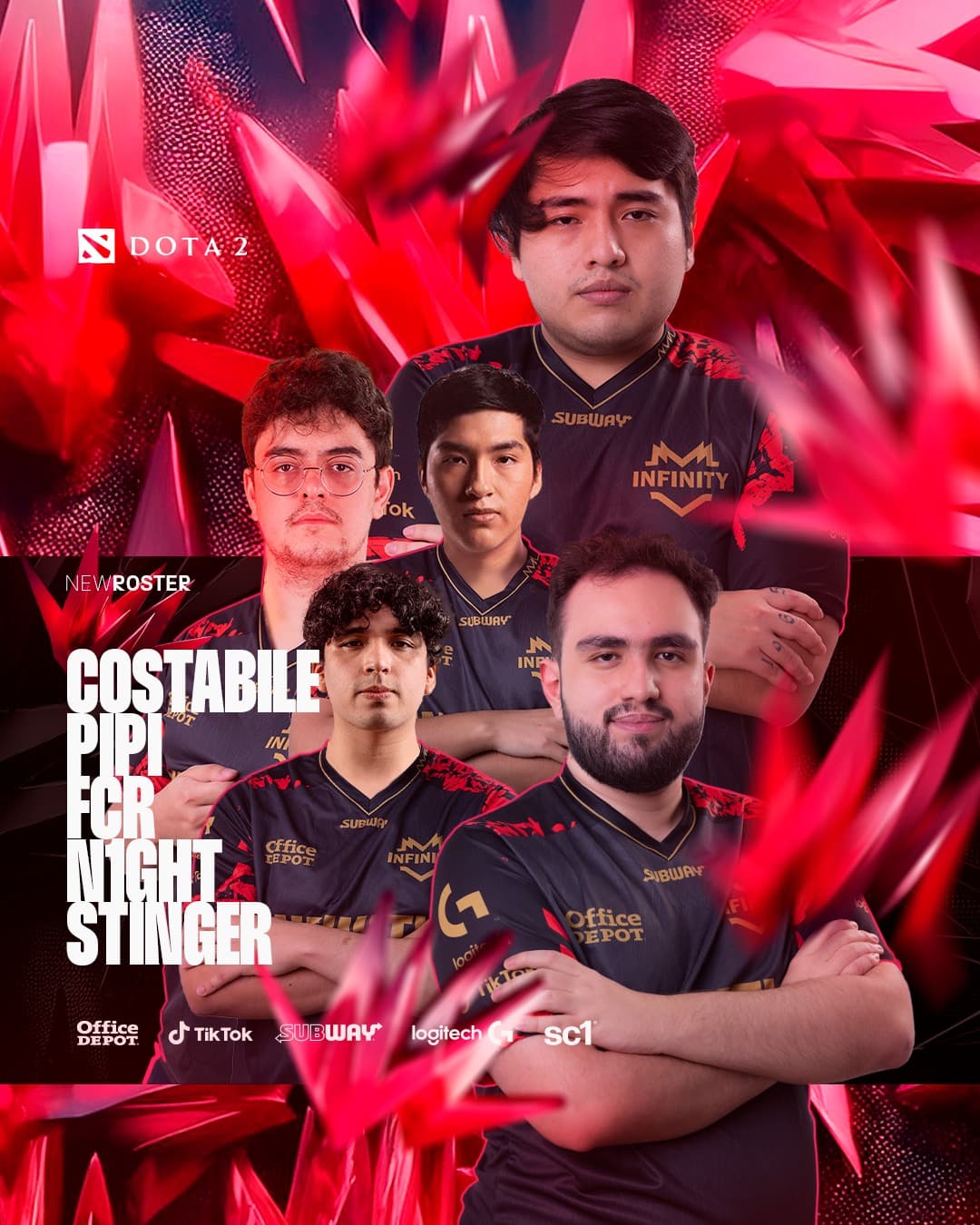 Anúncio do novo elenco da Infinity.