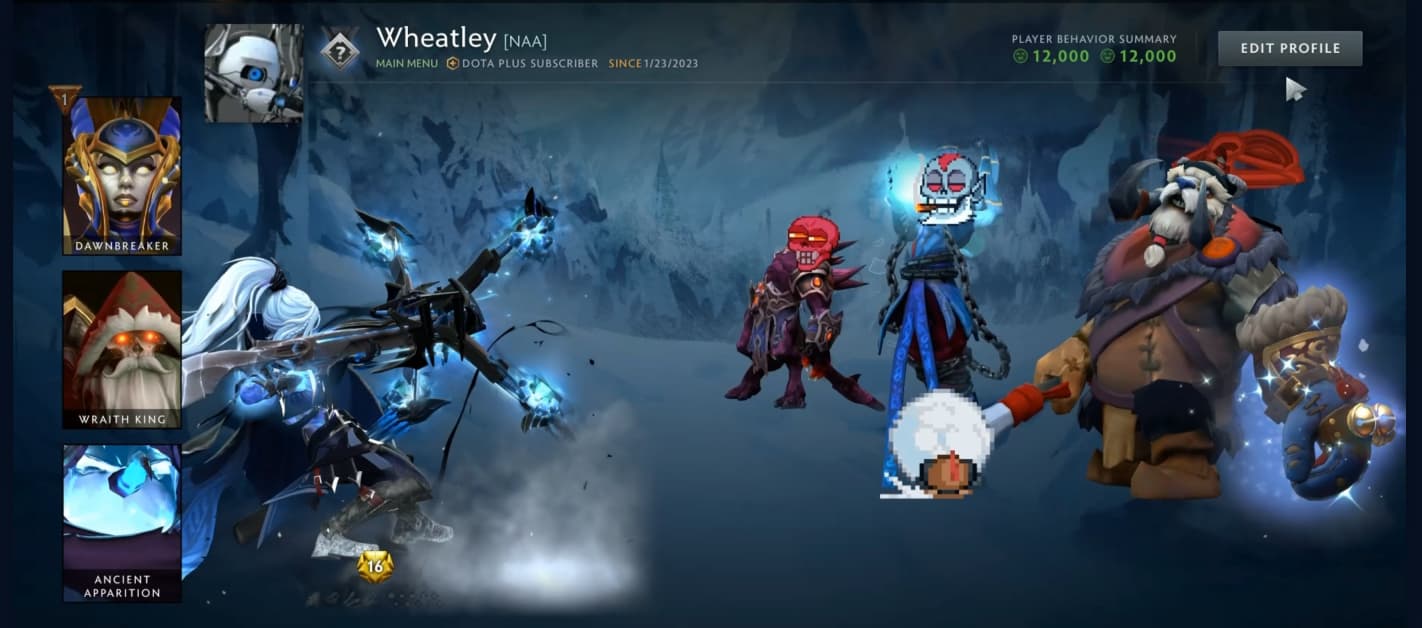 Exemplo de customização do perfil.