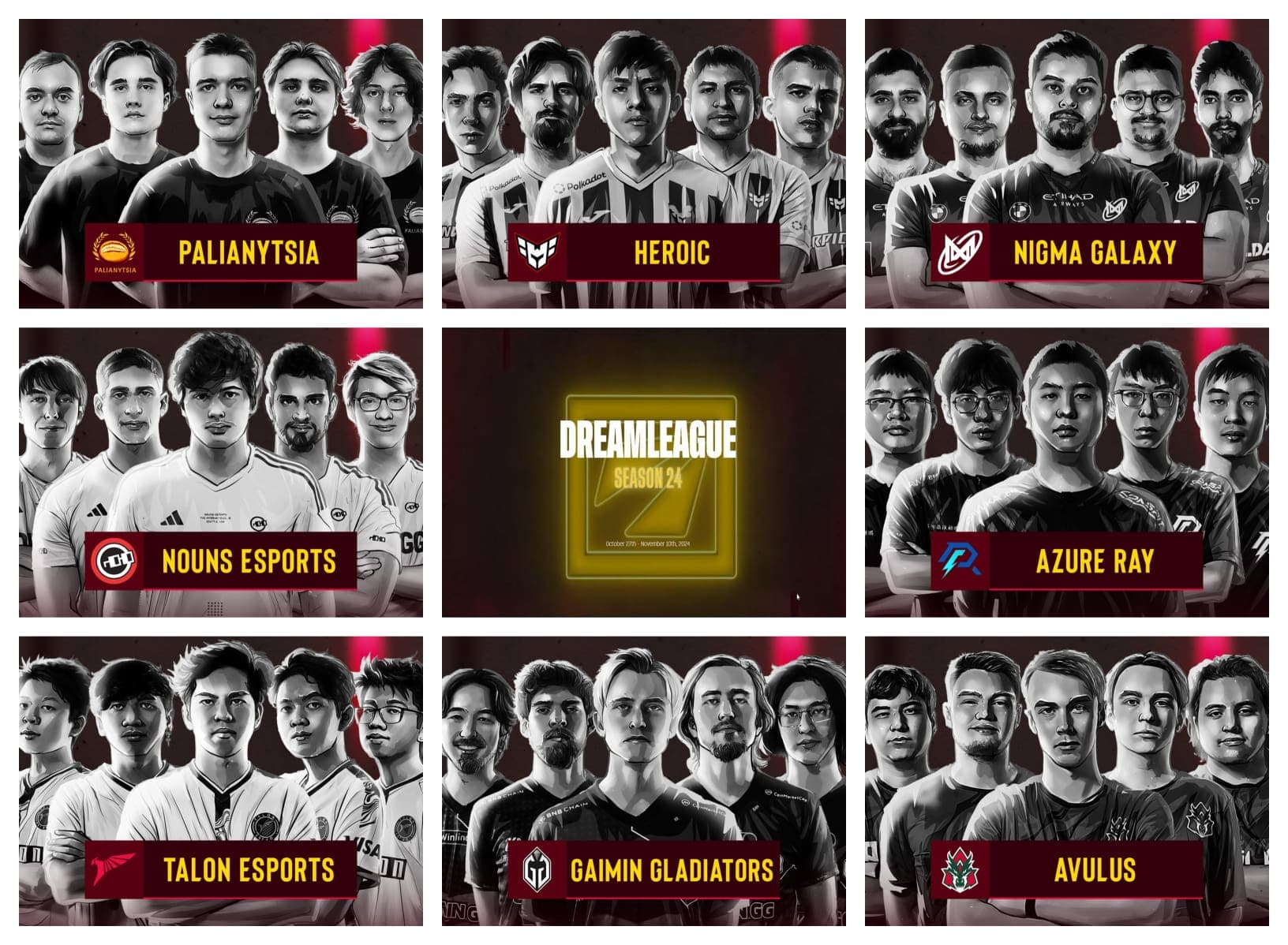 A DreamLeague 24 encerra a jornada de oito equipes na primeira etapa.