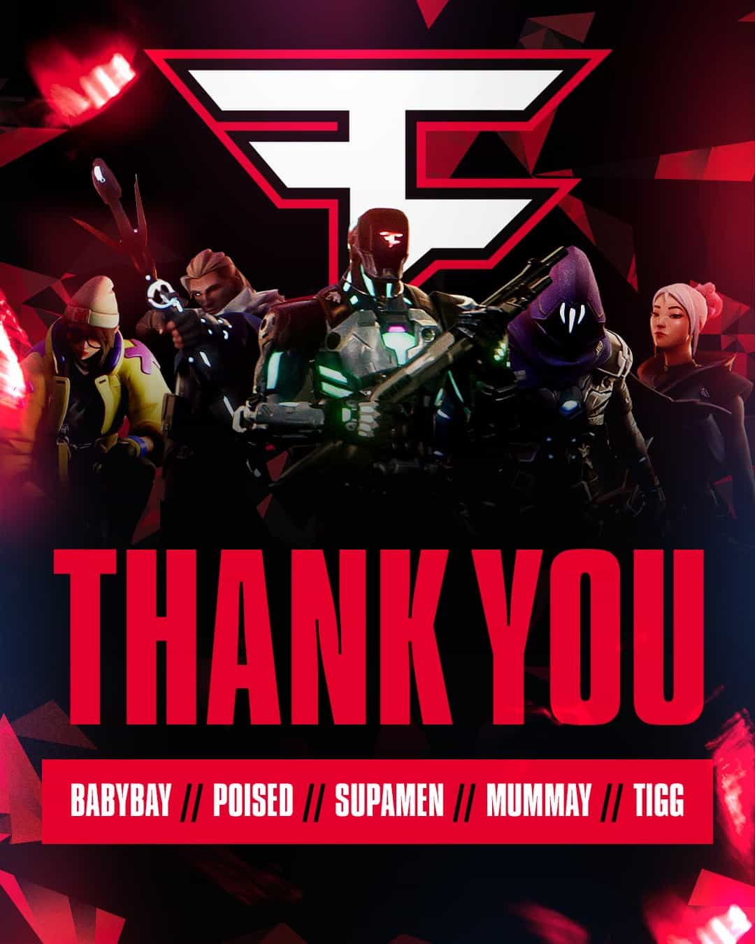 Faze Clan se desfaz da equipe masculina de Valorant