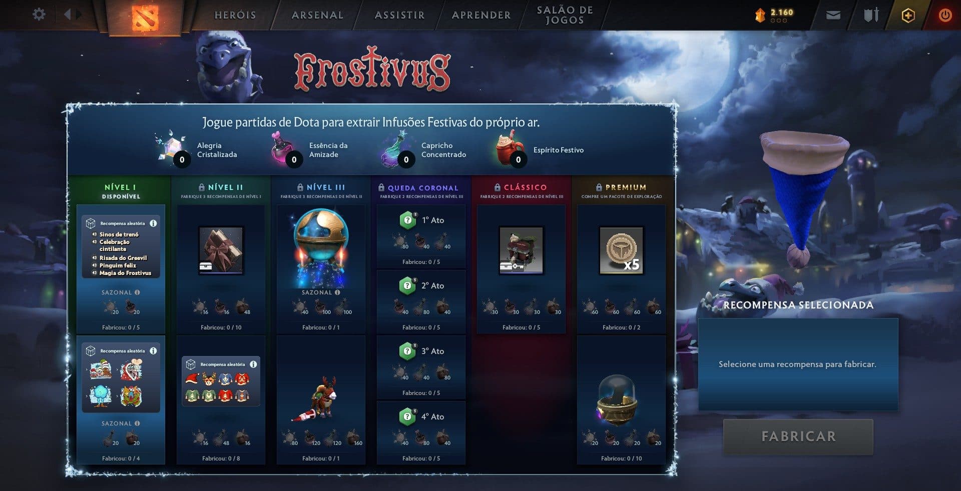 A Forja do Frostivus é a única forma de conseguir presentes sem pagar nada.