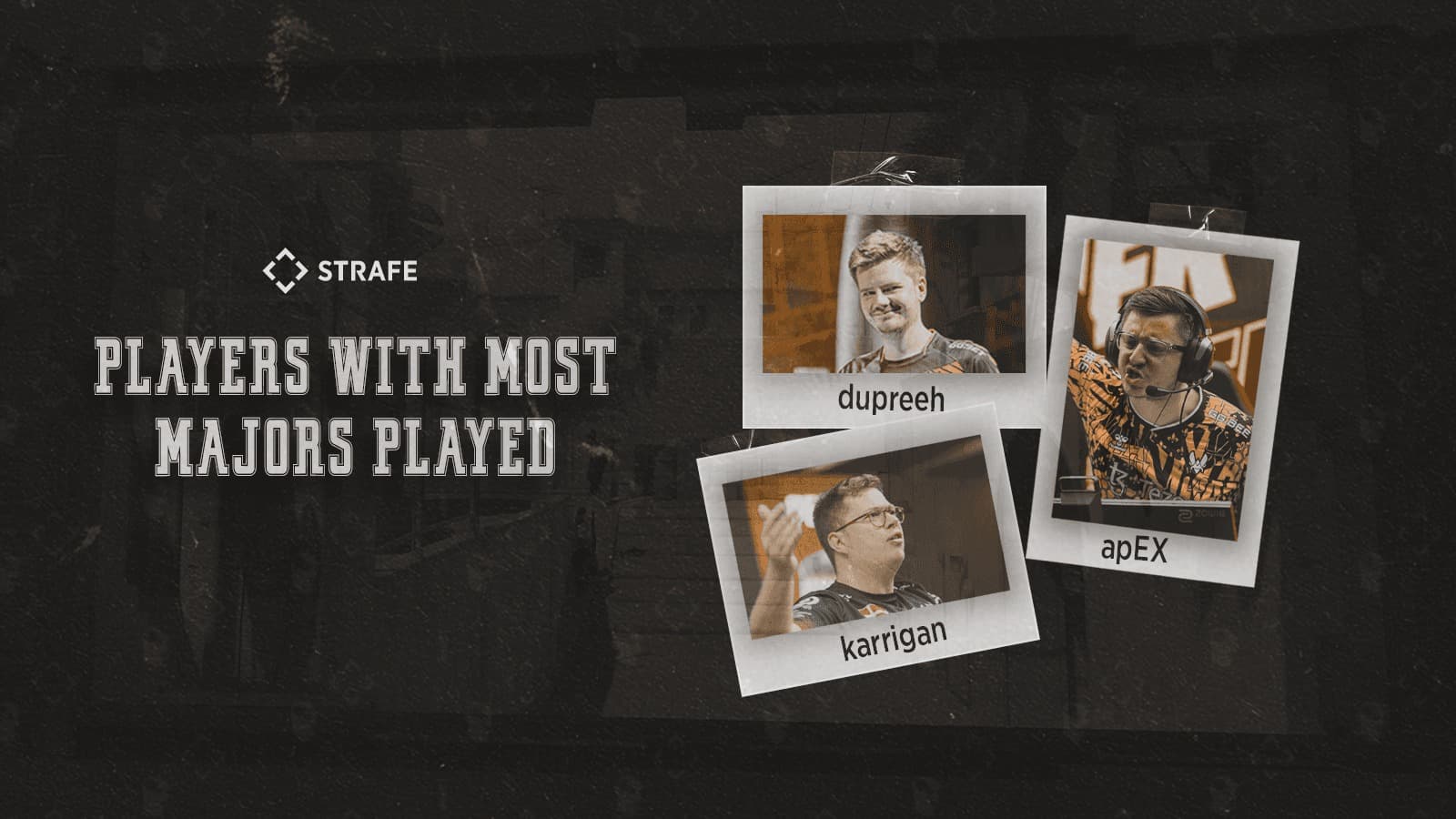 Quais jogadores que mais apareceram em Majors de Counter-Strike?