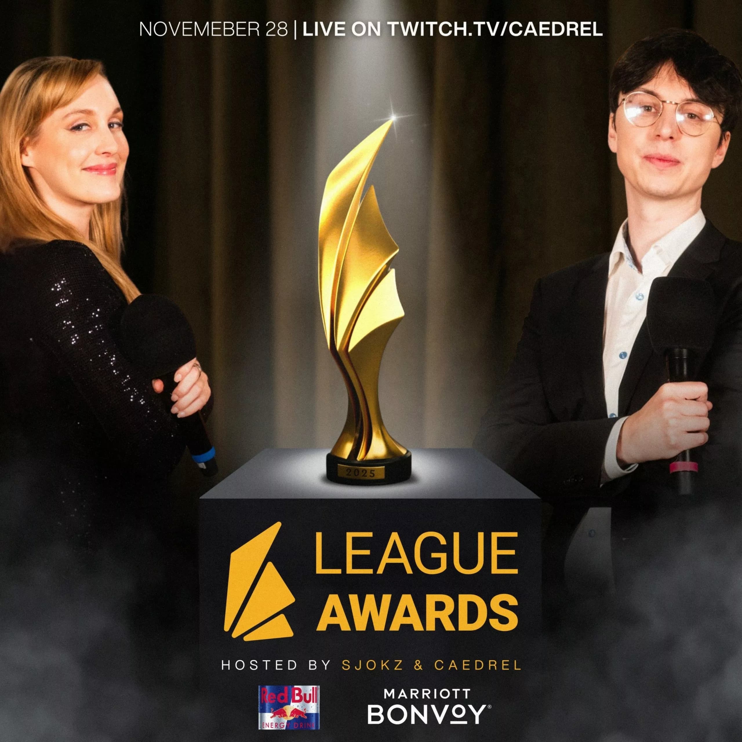 League Awards 2025 é confirmado com Sjokz e Caedrel liderando a premiação novamente!