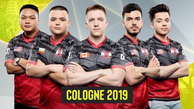 NRG no ESL ONE Cologne2019 com Brehze, CeRq, Stanislaw, Tarik e Ethan. Fonte da imagem: ESL