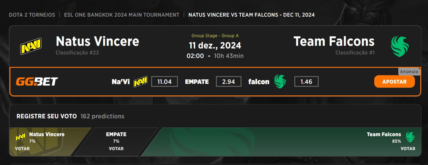 A última partida da fase de grupos é um grande desafio para a NaVi.