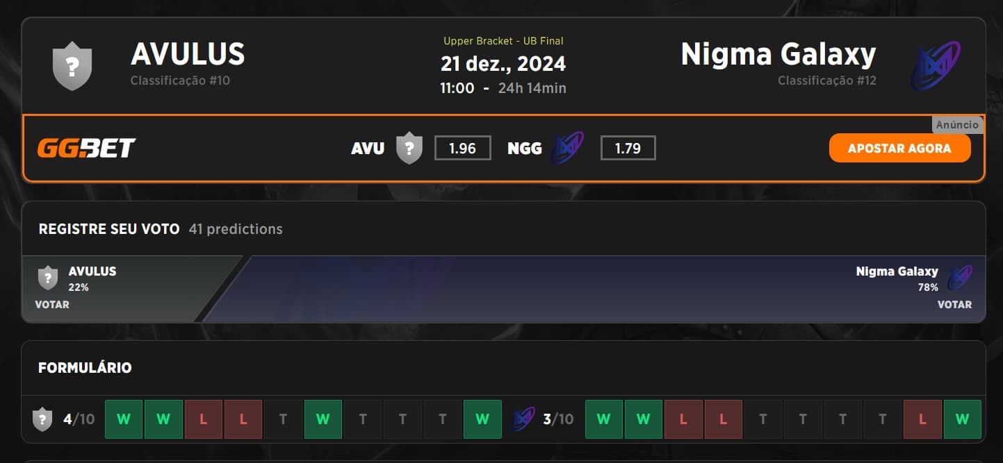 Projeção da partida entre Nigma e AVULUS no FISSURE PLAYGROUND Belgrado.