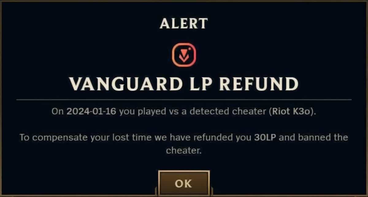 Riot recuperará pontos de jogadores que perderem para Cheaters no LoL