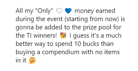 Pronunciamento da atriz em sua conta do Instagram.