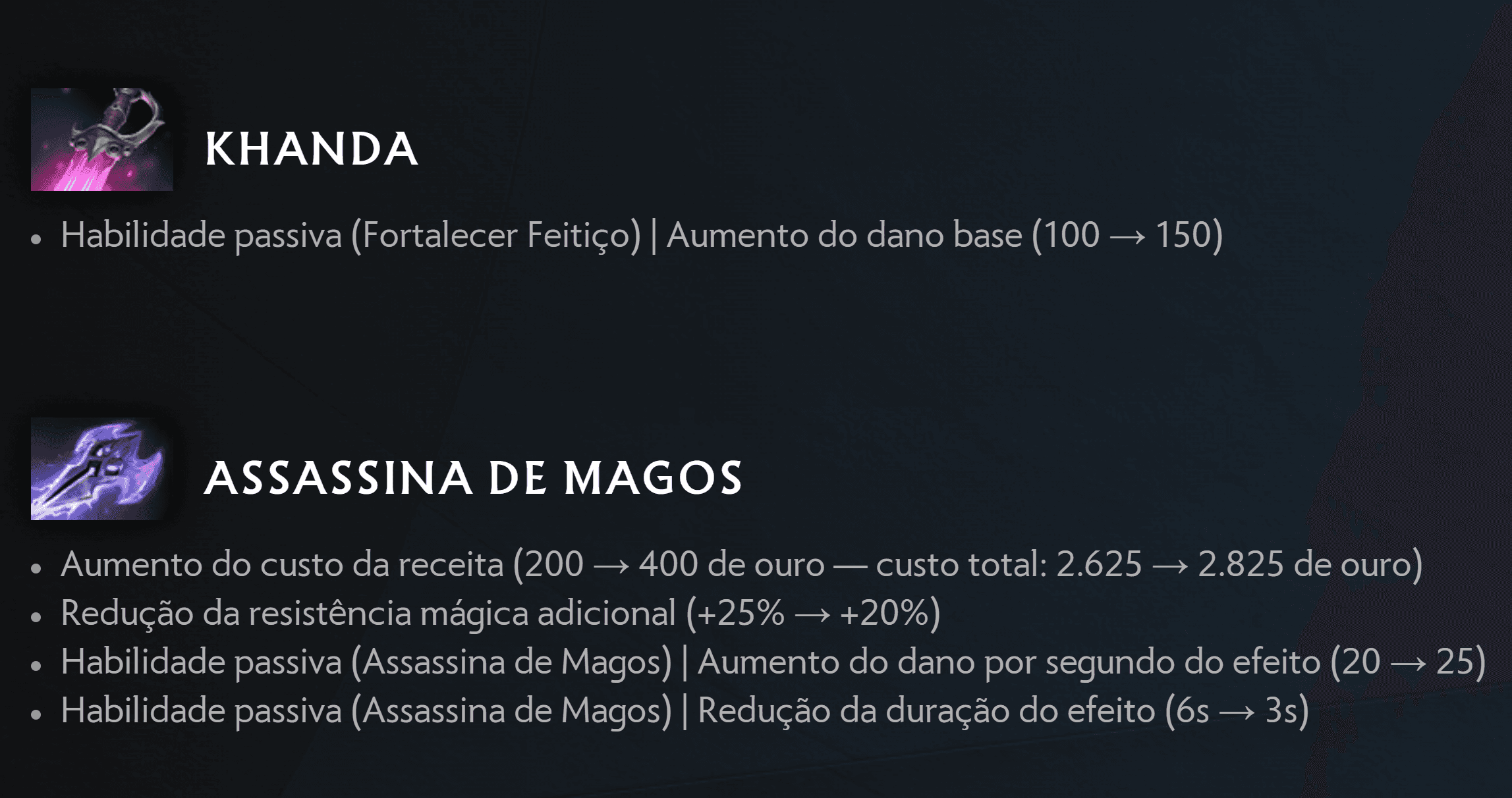 Não podemos esquecer dos queridinhos do metagame.