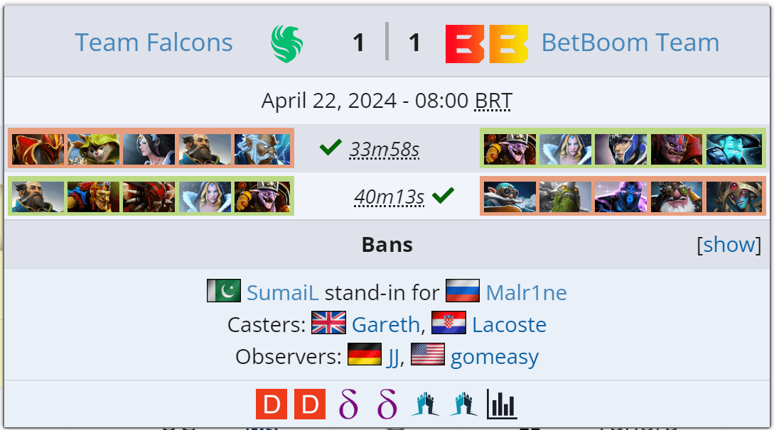 SumaiL jogou a primeira partida do ESL One com o Team Falcons.