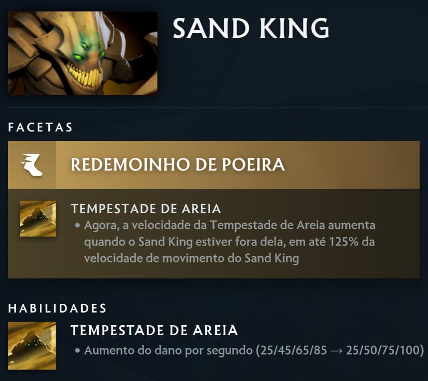 A atualização 7.36c foi boa pro Sand King apesar dos pesares.