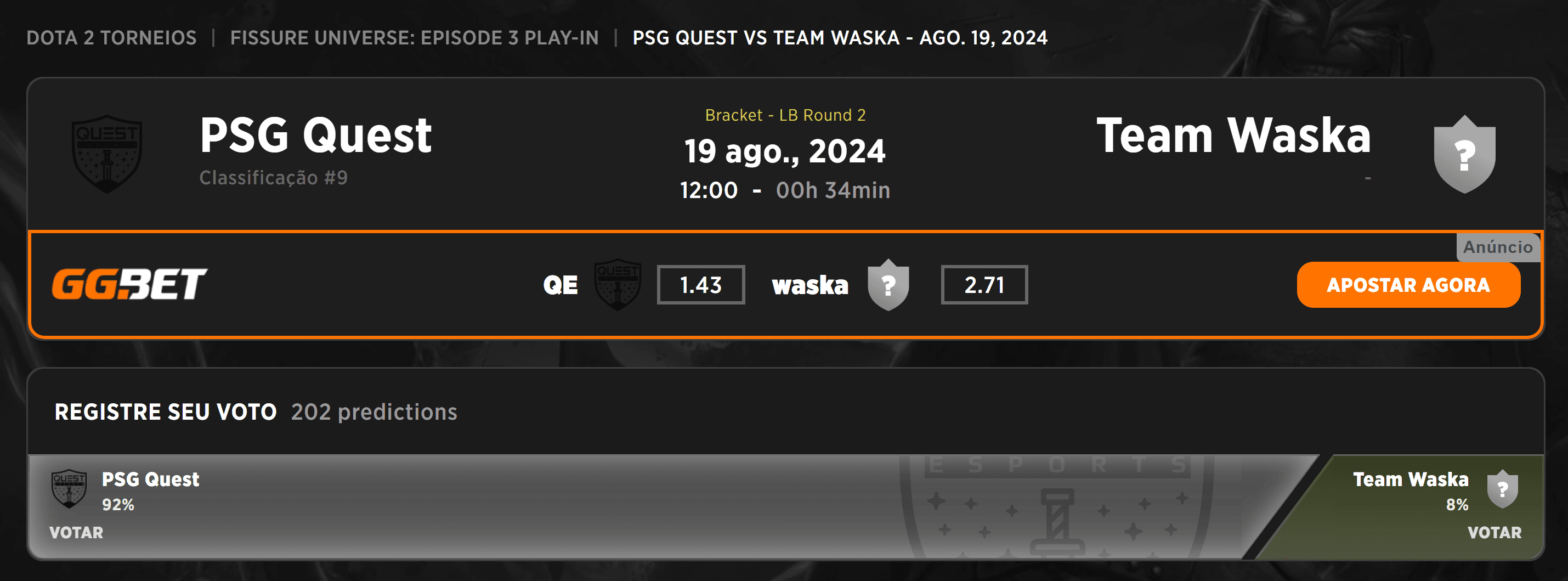 O FISSURE Universe está cada vez mais difícil pra América do Sul.